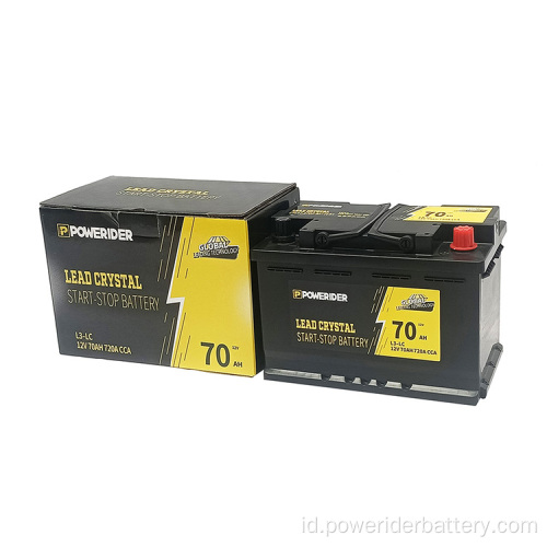 12V 70ah Lead Crystal AGM Mulai Stop Baterai